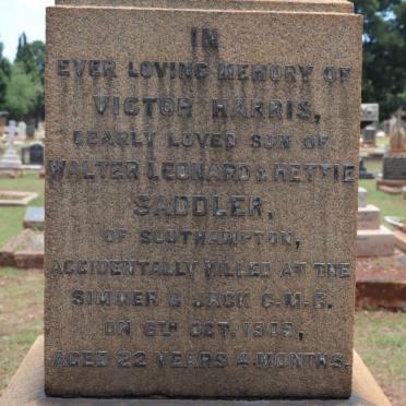 SADDLER Victor Harris -1909