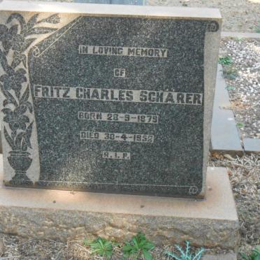 SCHÄRER Fritz Charles 1879-1952