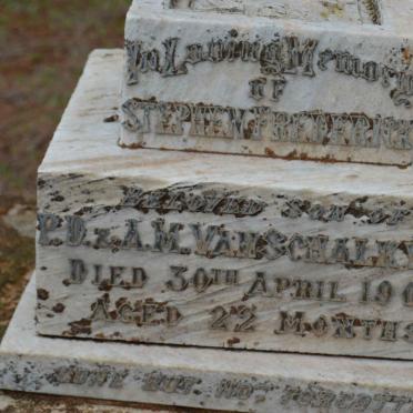 SCHALKWYK Stephen Frederick, van -1909