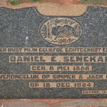 SENEKAL Daniel E. 1886-1924