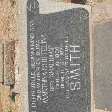 SMITH Marthina Stoffelina nee KRAUCAMP 1895-1971