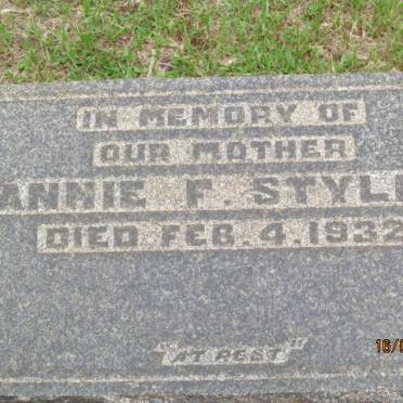 STYLES Annie F. -1932