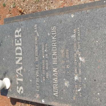 STANDER Adriaan Hendrikus 1926-1989