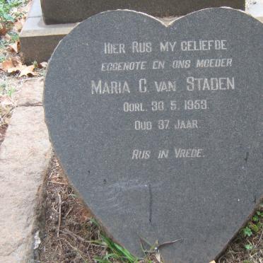 STADEN Maria C., van -1953