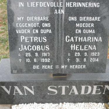 STADEN Petrus Jacobus, van 1917-1992 &amp; Catharina Helena 1923-2014