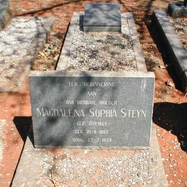 STEYN Magdalena Sophia nee SNYMAN 1882-1959