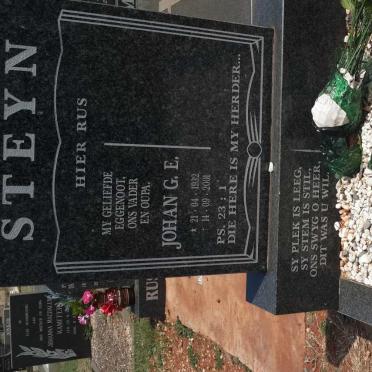 STEYN Johan G.E. 1932-2001