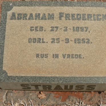 STRAUSS Abraham Frederick 1897-1952