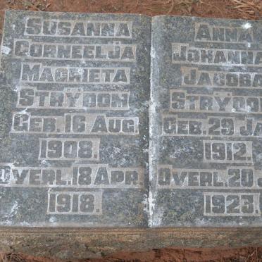 STRYDOM Susanna Corneelja Magrieta 1908-1918 :: STRYDOM Anna Johanna Jacoba 1912-1923