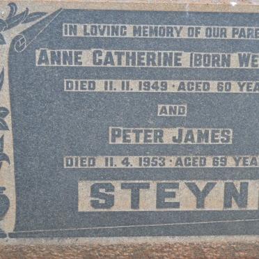 STEYN Peter James -1953 &amp; Anne Catherine WESSELS -1949