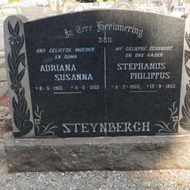 STEYNBERGH Stephanus Philippus 1905-1962 &amp; Adriana Susanna 1913-1992