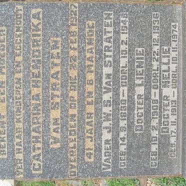 STRATEN J.W.S., van 1880-1948 &amp; Catharina Hendrika -1927 :: VAN STRATEN Lienie 1908-1936 :: VAN STRATEN Nellie 1913-1974