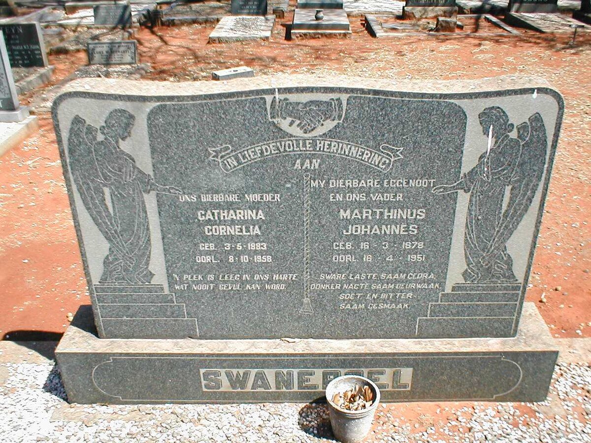 SWANEPOEL Marthinus Johannes 1878-1951 &amp; Catharina Cornelia 1883-1958