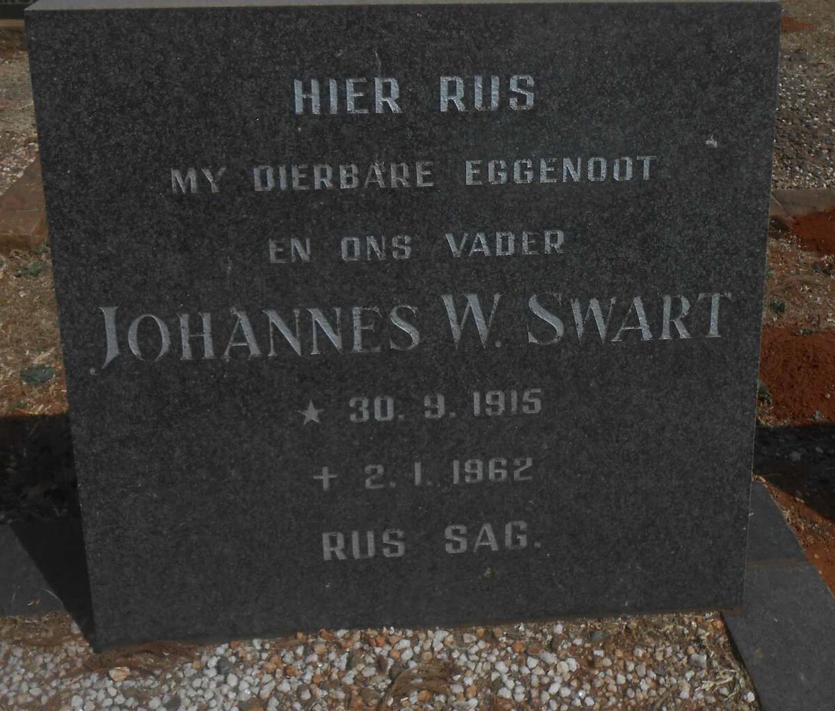 SWART Johannes W. 1915-1962