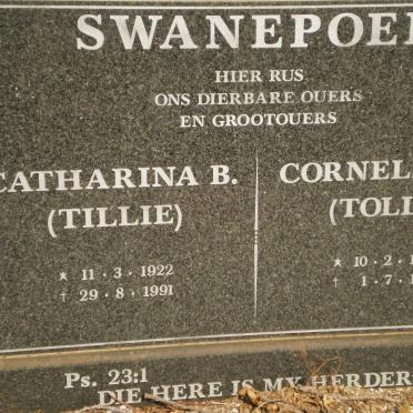 SWANEPOEL Cornelius G. 1920-1985 &amp; Catharina B. 1922-1991