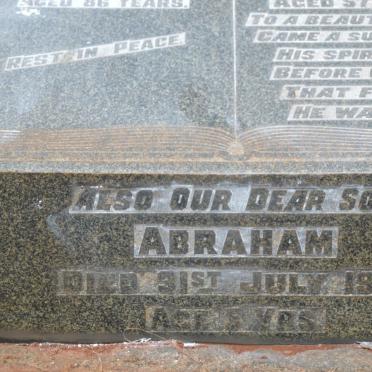 SWANEPOEL Petrus C. -1935 &amp; Maria M. -1970 :: SWANEPOEL Abraham -1912