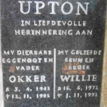 UPTON Okker 1943-1995 :: UPTON Willie 1972-1992