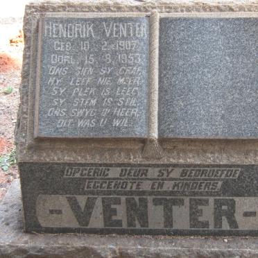 VENTER Hendrik 1907-1953