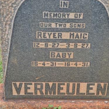 VERMEULEN Reyer Haig 1927-1927 :: VERMEULEN Baby 1931-1931