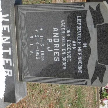 VENTER Andries P.J. 1934-1986