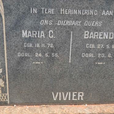 VIVIER Barend C. 1868-1950 &amp; Maria C.1872-1955