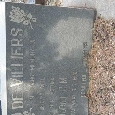 VILLIERS Muriel C.M., de -1970