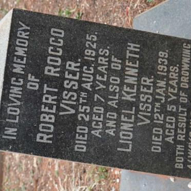 VISSER Robert Rocco -1925 :: VISSER Lionel Kenneth -1939