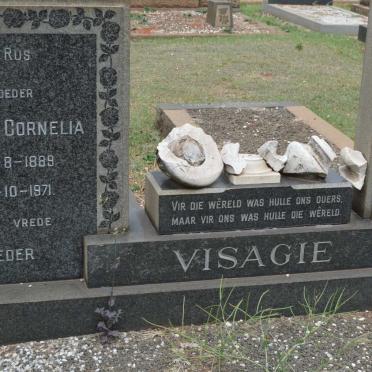 VISAGIE Roedolf Gerhardus 1889-1963 &amp; Isabella Cornelia 1889-1971