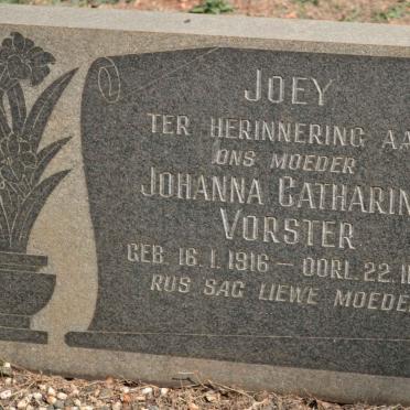 VORSTER Johanna Catharina 1916-1953
