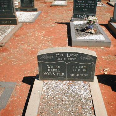 VORSTER Willem Karel 1879-1951