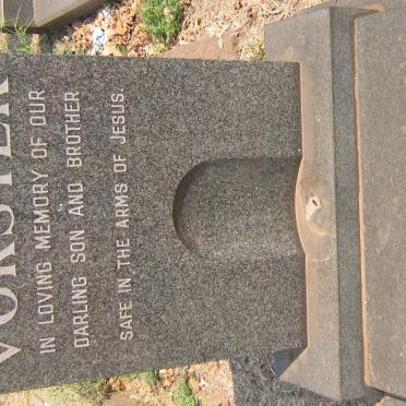 VORSTER Adrian Sean 1973-1974