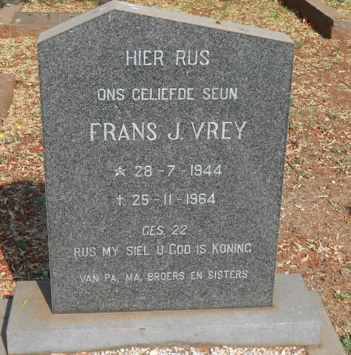 VREY Frans J. 1944-1964