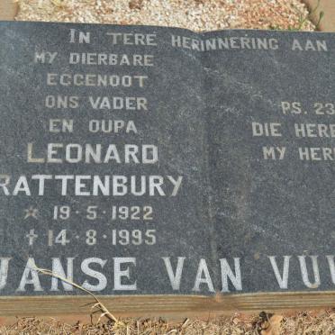 VUUREN Leonard Rattenbury, Janse van 1922-1995