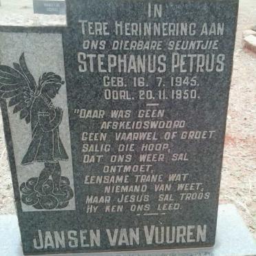 VUUREN Stephanus Petrus, Jansen van 1945-1950