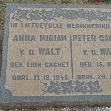 WALT Peter Cachet, v.d. 1915-1957 &amp; Anna Miriam LION-CACHET -1946