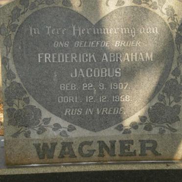 WAGNER Frederick Abraham Jacobus 1907-1958