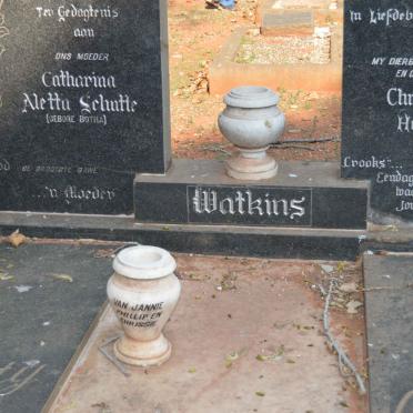 WATKINS Christiaan Hendrik 1916-1963 &amp; Catharina Aletta Schutte BOTHA 1920-2011