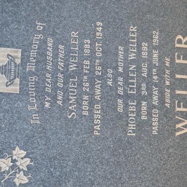 WELLER Samuel 1883-1949 &amp; Phoebe Ellen 1892-1962