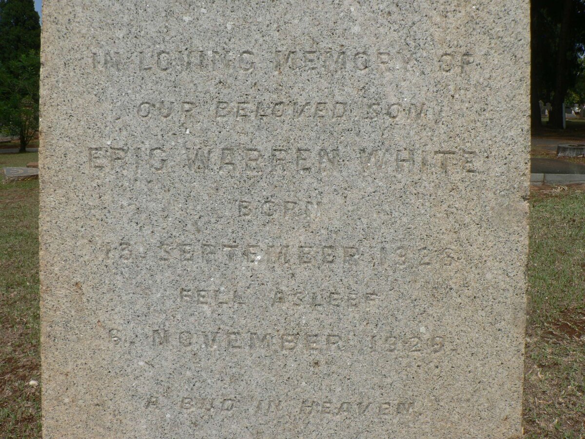 WHITE Eric Warren 1928-1929