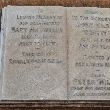 WILSON Janet -1940 :: Mc CULLUM Mary -1940 :: WILSON Peter