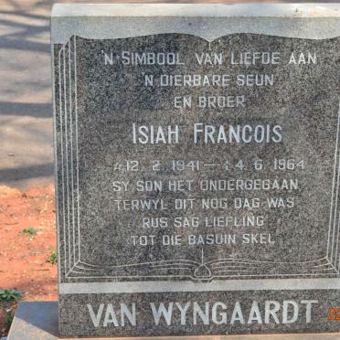 WYNGAARDT Isiah Francois, van 1941-1964
