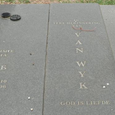 WYK Roelf, van 1907-1967 &amp; Grace 1910-1996