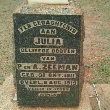 ZEEMAN Julia 1911-1919