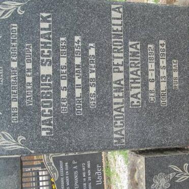 ZYL Jacobus Schalk, van 1883-1954 &amp; Magdalena Petronella Catharina 1892-1964
