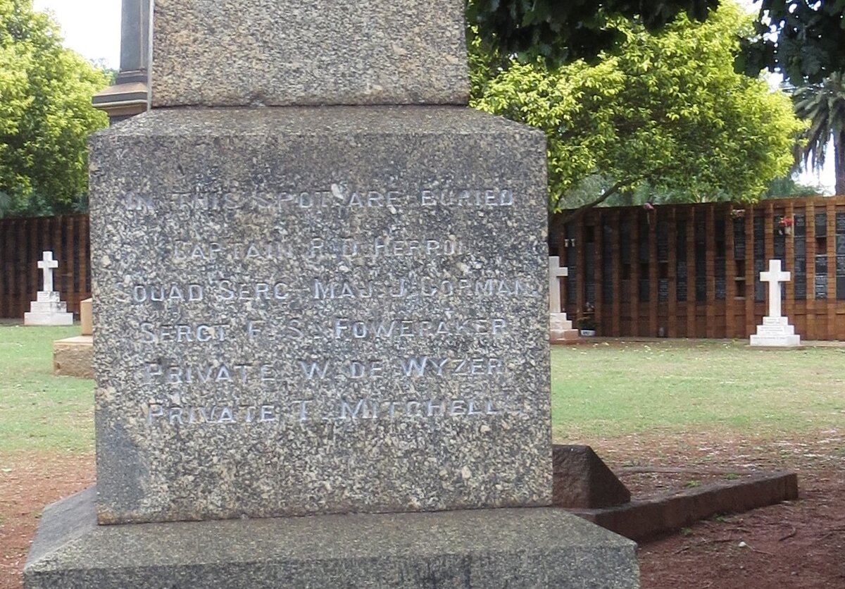 3. Erected by the Queens Bays in memory of their comrades who fell in action on 1st April,1902