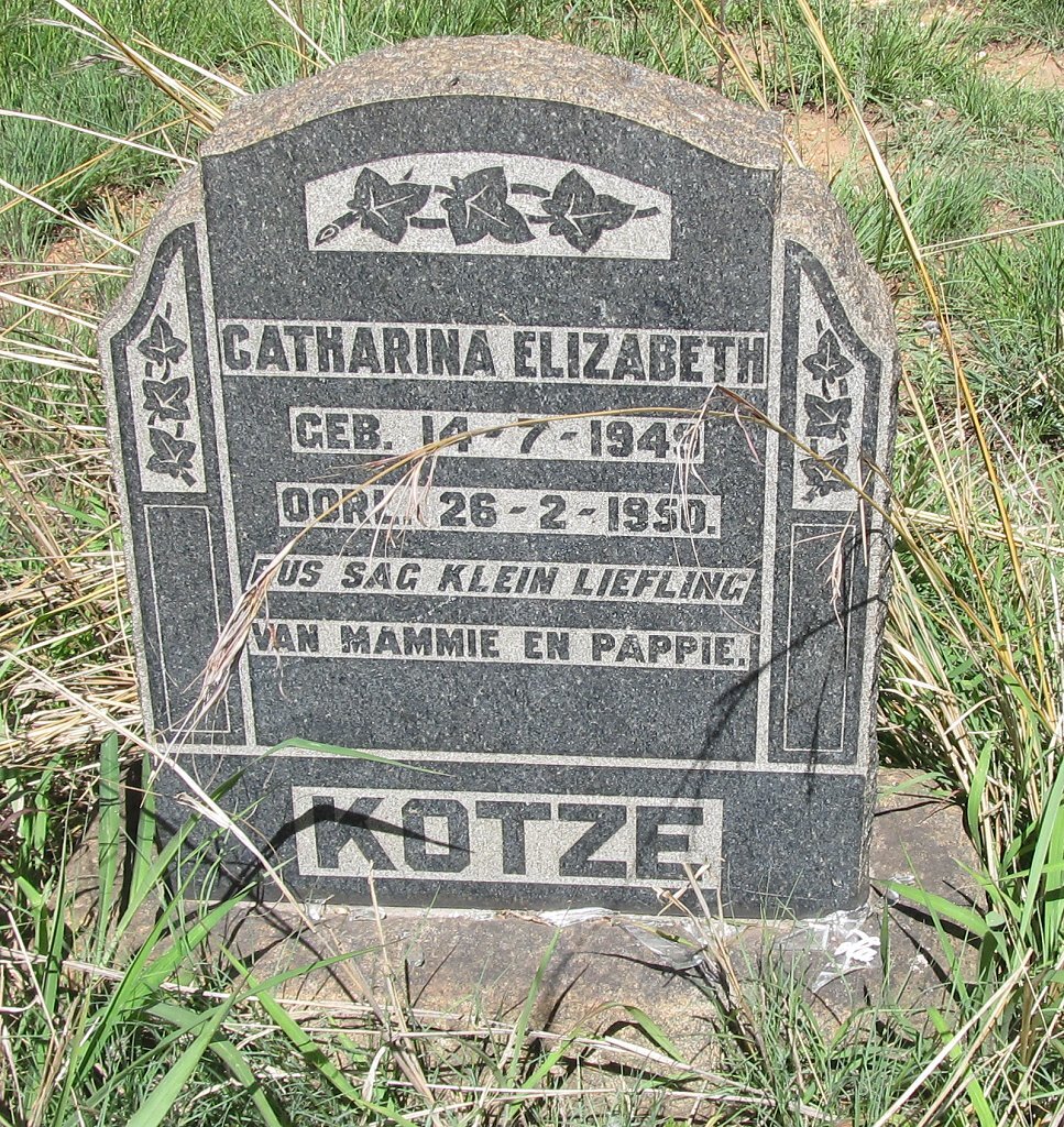 KOTZE Catharina Elizabeth 1949-1950