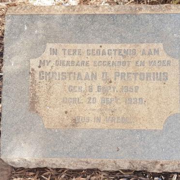PRETORIUS Christiaan D. 1858-1939