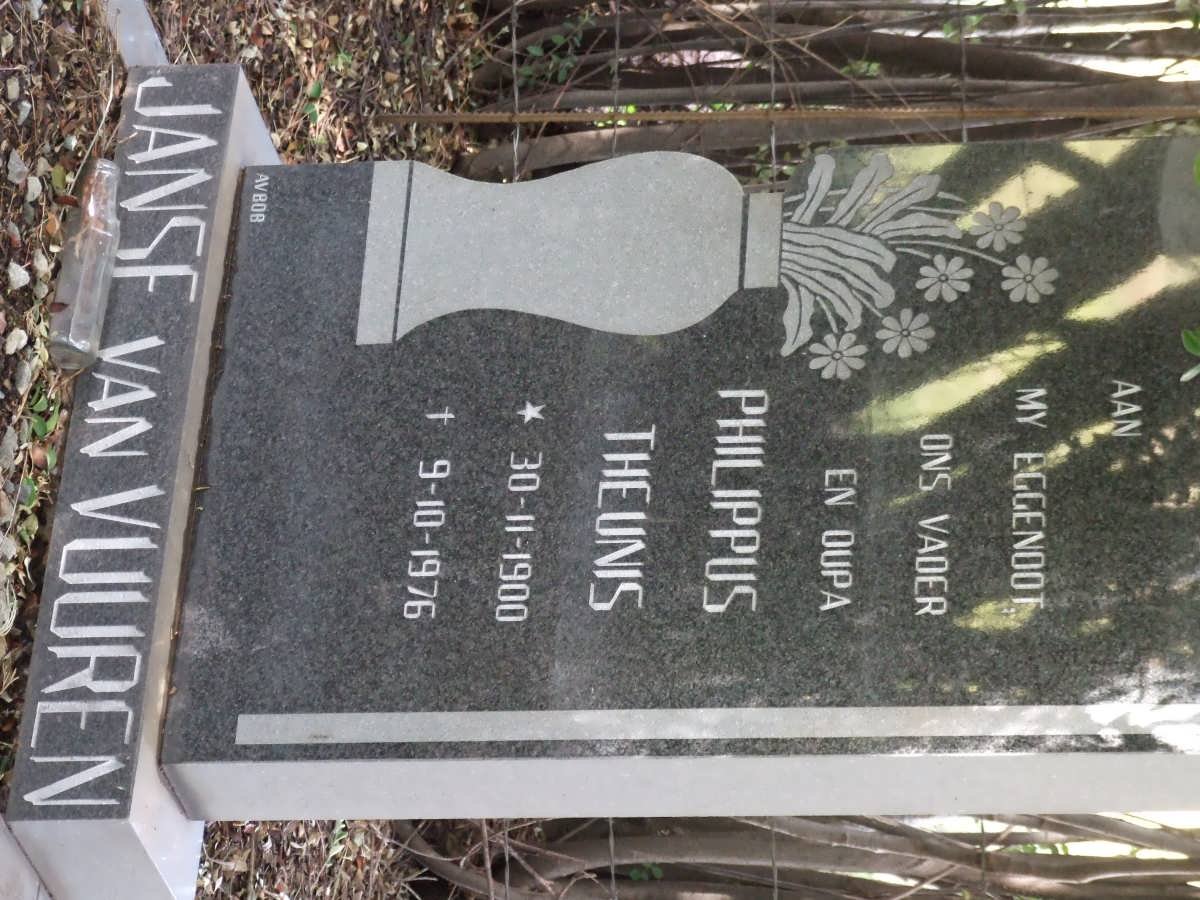 VUUREN Philippus Theunis, Janse van 1900-1976