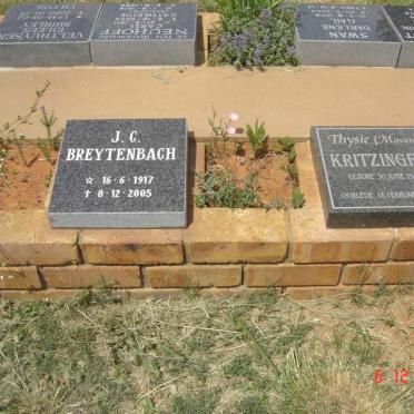 BREYTENBACH J.C. 1917-2005 :: KRITZINGER Thysie 1919-2005