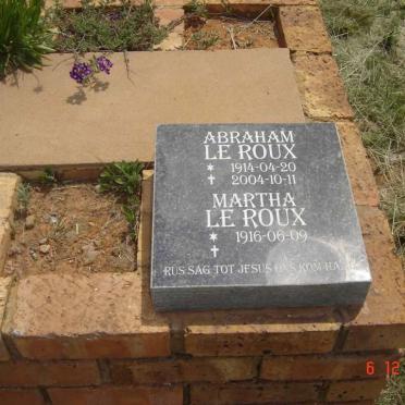 ROUX Abraham 1914-2004 &amp; Martha 1916-